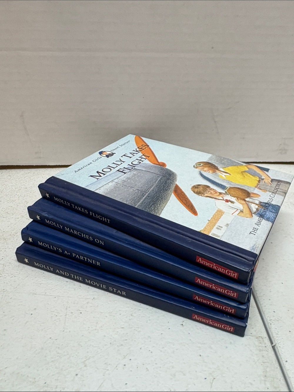 American Girl Molly Short stories Hardcover Book Set - Blue Spines with Red Logo